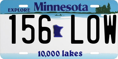 MN license plate 156LOW
