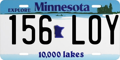 MN license plate 156LOY