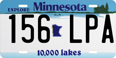 MN license plate 156LPA