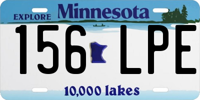 MN license plate 156LPE