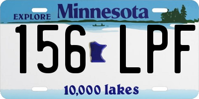 MN license plate 156LPF