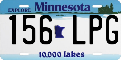 MN license plate 156LPG