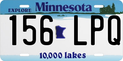 MN license plate 156LPQ
