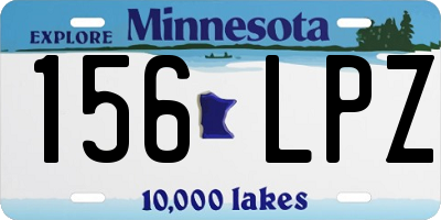 MN license plate 156LPZ