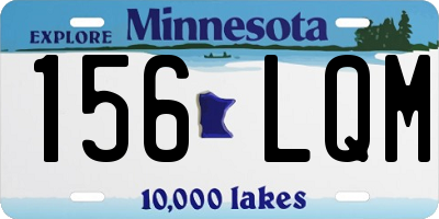 MN license plate 156LQM