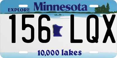 MN license plate 156LQX