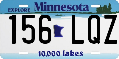 MN license plate 156LQZ