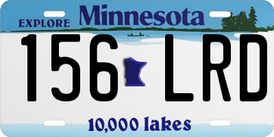 MN license plate 156LRD