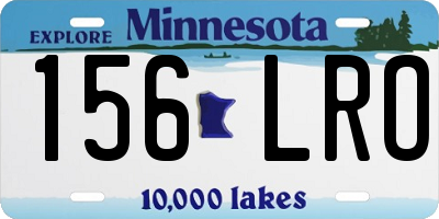 MN license plate 156LRO