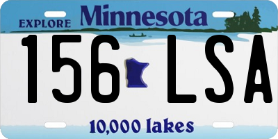 MN license plate 156LSA