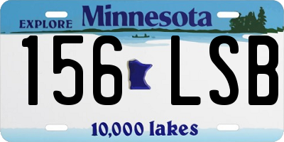 MN license plate 156LSB
