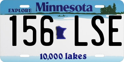 MN license plate 156LSE