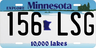 MN license plate 156LSG