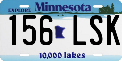 MN license plate 156LSK