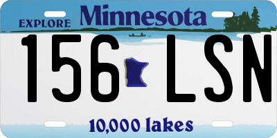 MN license plate 156LSN