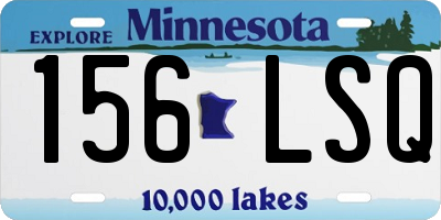 MN license plate 156LSQ