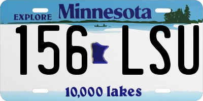 MN license plate 156LSU