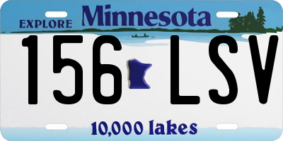 MN license plate 156LSV