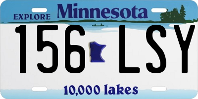 MN license plate 156LSY