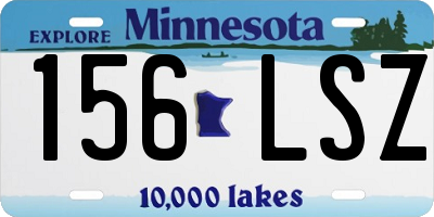 MN license plate 156LSZ