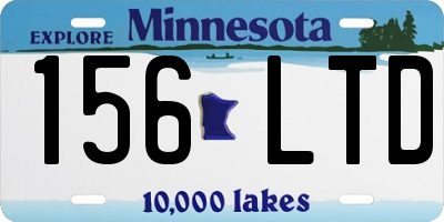 MN license plate 156LTD