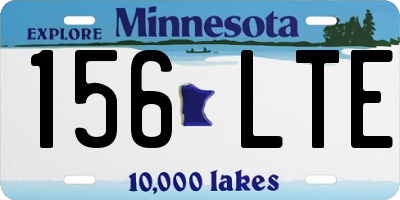 MN license plate 156LTE