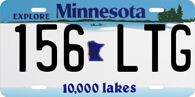 MN license plate 156LTG