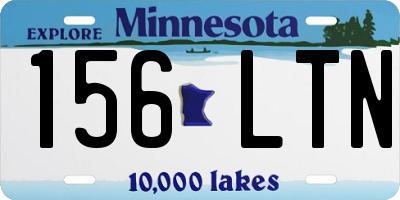MN license plate 156LTN
