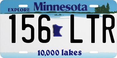 MN license plate 156LTR