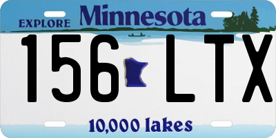 MN license plate 156LTX