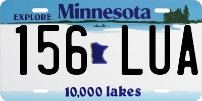 MN license plate 156LUA
