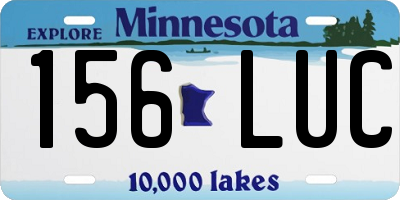 MN license plate 156LUC
