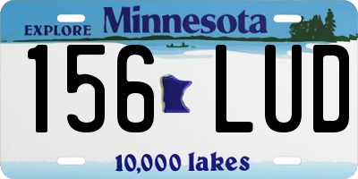 MN license plate 156LUD