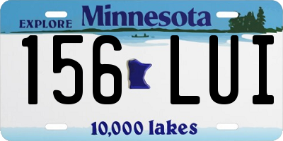 MN license plate 156LUI