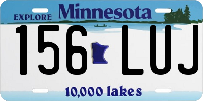 MN license plate 156LUJ