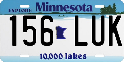 MN license plate 156LUK