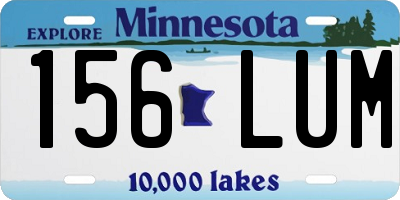 MN license plate 156LUM