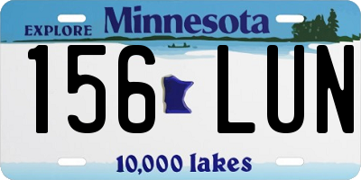 MN license plate 156LUN