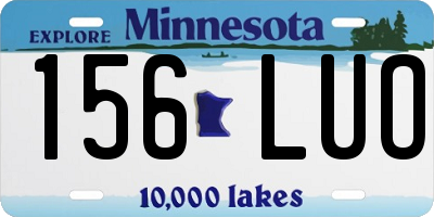 MN license plate 156LUO