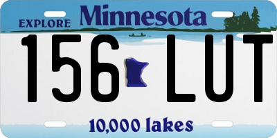 MN license plate 156LUT