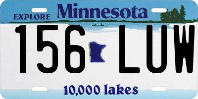 MN license plate 156LUW