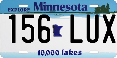 MN license plate 156LUX