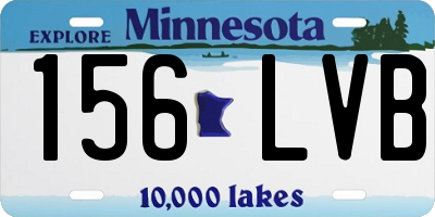 MN license plate 156LVB