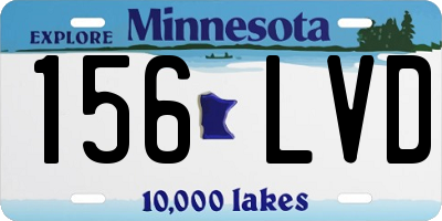 MN license plate 156LVD