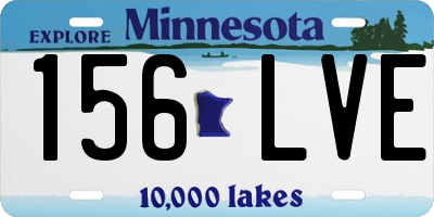 MN license plate 156LVE