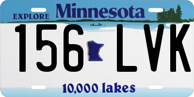 MN license plate 156LVK