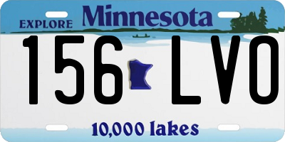 MN license plate 156LVO