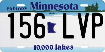 MN license plate 156LVP