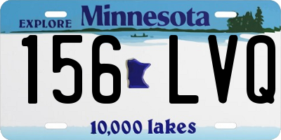 MN license plate 156LVQ
