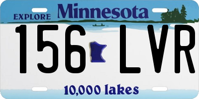 MN license plate 156LVR
